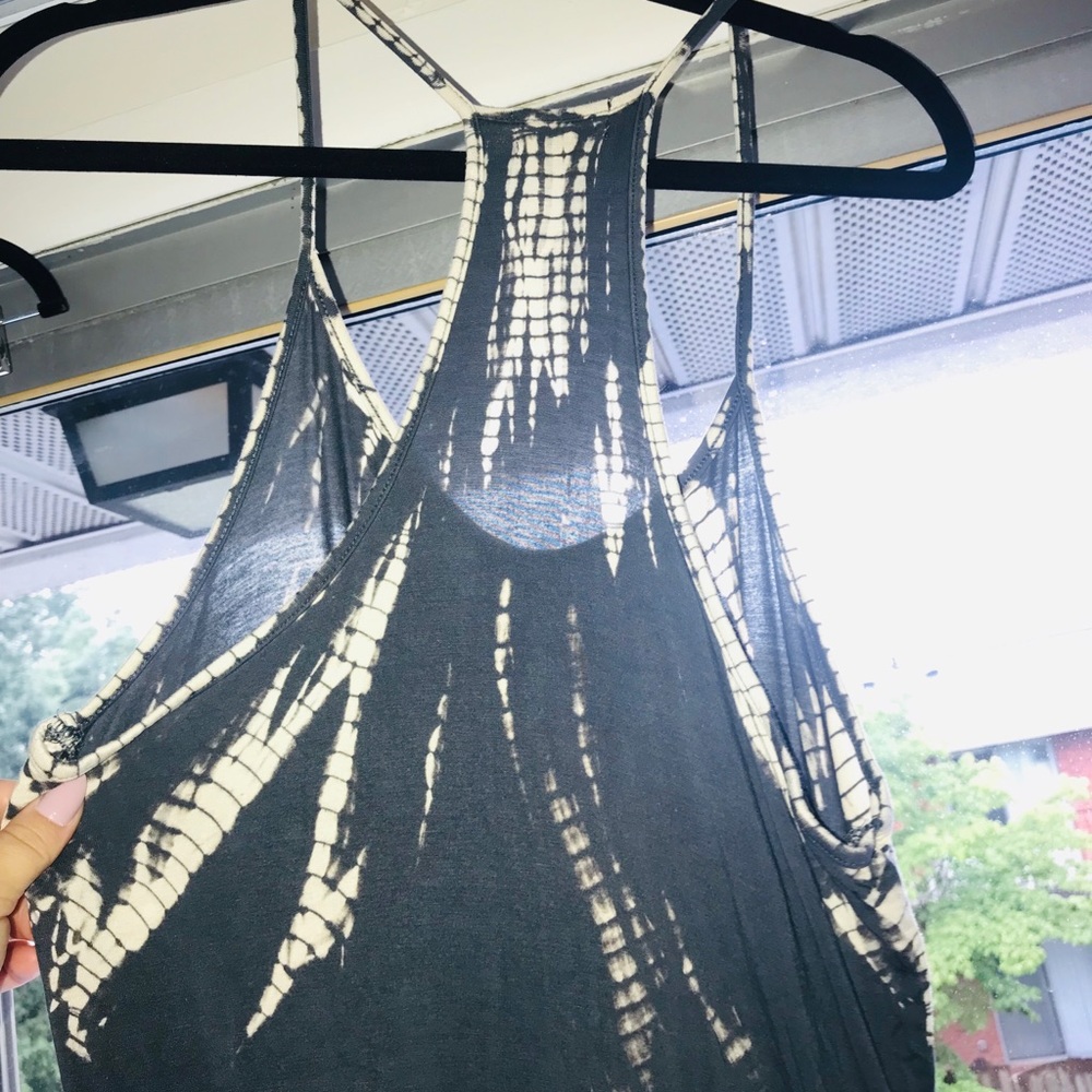 Gray tie dye maxi dress